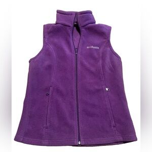Columbia purple fleece zip up vest